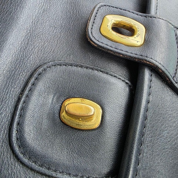 Vintage Coach 5180 Leather Messenger Briefcase Black Made in USA - Picture 12 of 12